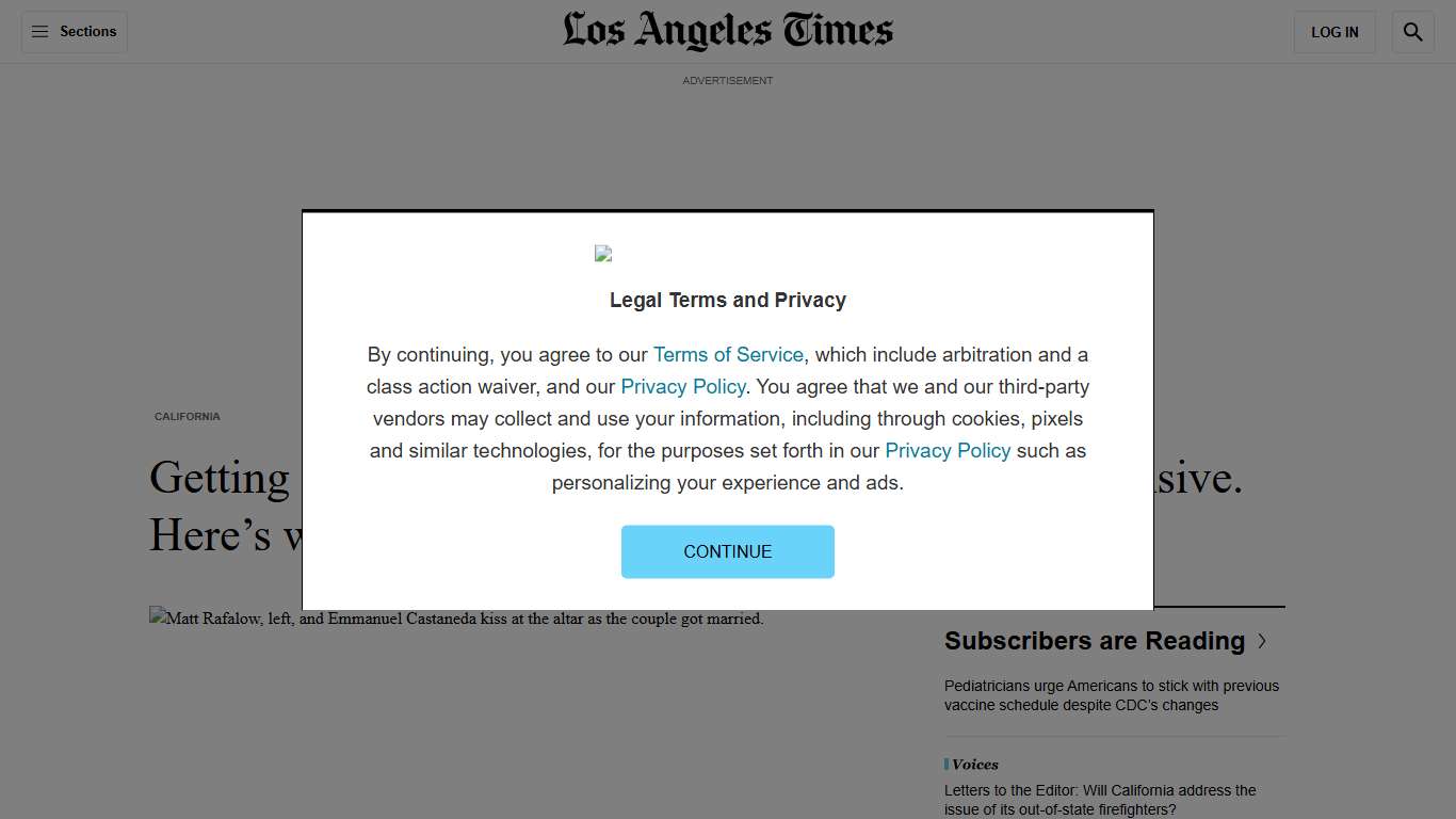 Getting married in L.A. County is getting more expensive. Here's why - Los Angeles Times